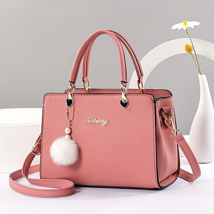 Solid Color Crossbody Handbag