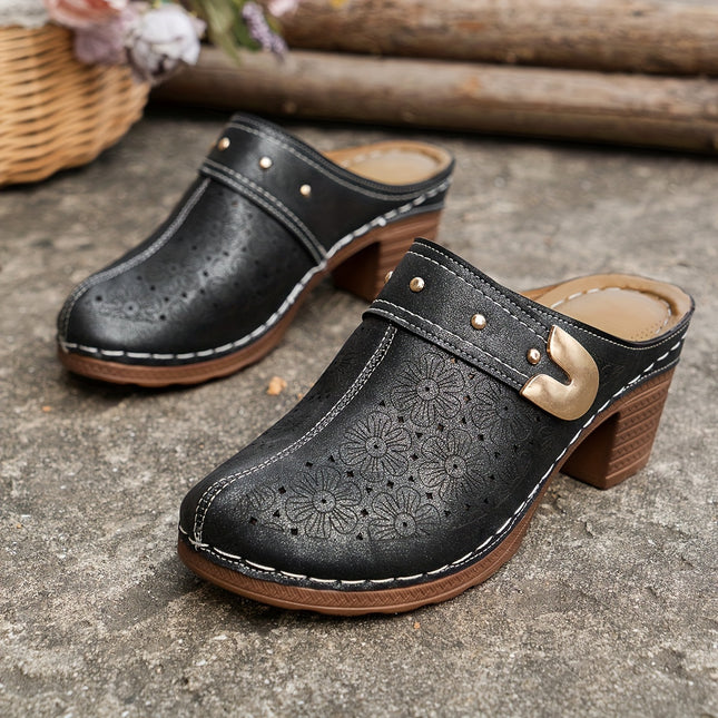 Floral Pattern Women's Clogs