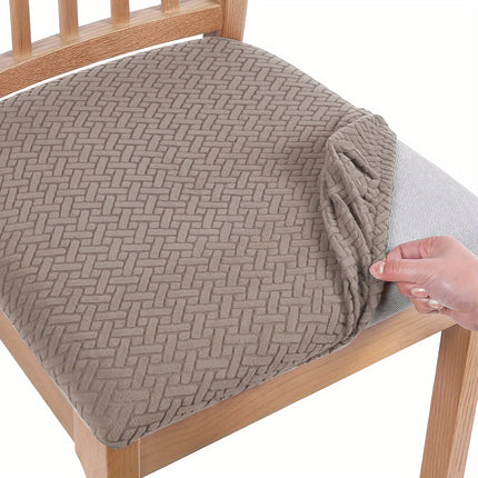 Modern Elastic T-Cushion Chair Slipcover - Stretch Dining Protector
