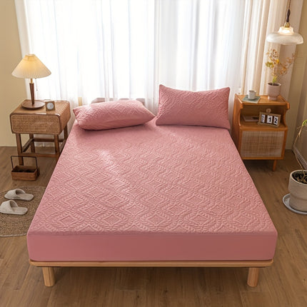 3pcs Waterproof Solid Fitted Sheet Set - 360° Coverage