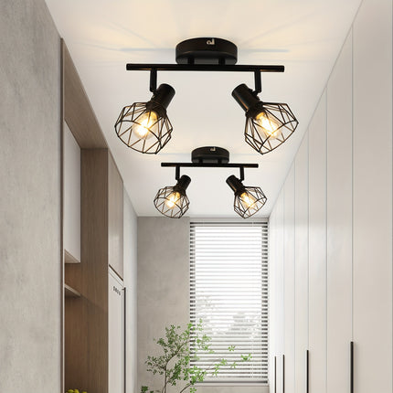 LED Ceiling Spotlight - Swivels 350°, Black E14 Spot Lamp