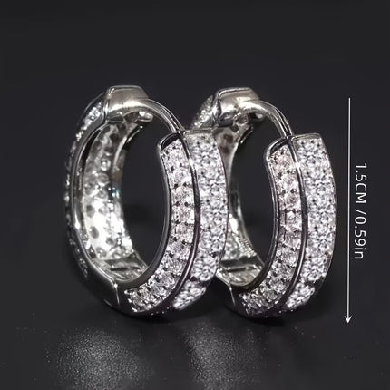 Stylish Circular Zirconia Earrings