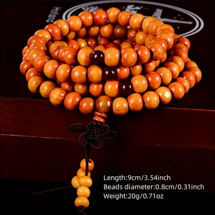 Men's 108 Beads Sandalwood Prayer Bracelet