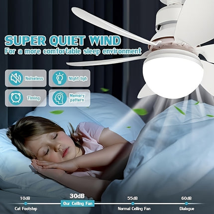 Ceiling Fan Light with Remote – 3-Speed Dimmable Fan