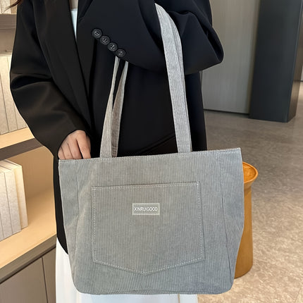 Trendy Corduroy Tote Bag