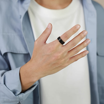 PANASH 8MM Titanium Steel Ring