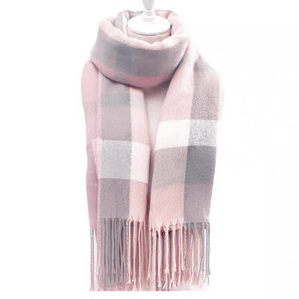 Cozy British-Inspired Plaid Winter Scarf