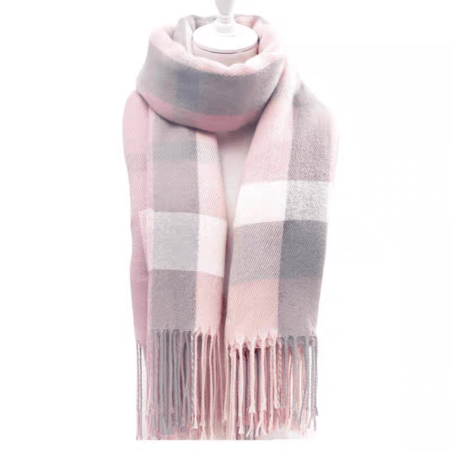 Cozy British-Inspired Plaid Winter Scarf