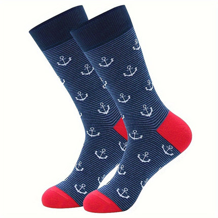 Plus Size Men's Stylish Crew Socks