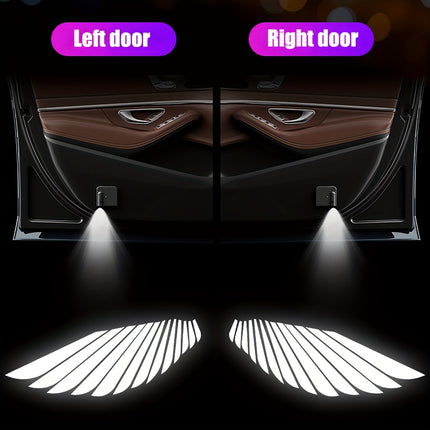 Wireless Angel Wing Car Door Projection Lamp - HD