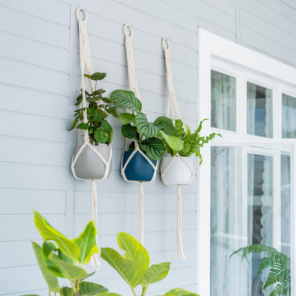 3-Pack Boho Macrame Plant Hangers