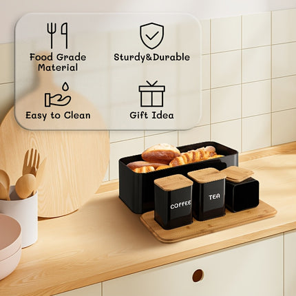 Large Bread Box & 3pcs Storage Set