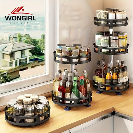 Sleek Rotating Organizer - Adjustable Height for Any Space