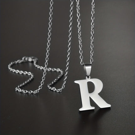Minimalist Alphabet Stainless Steel Necklace