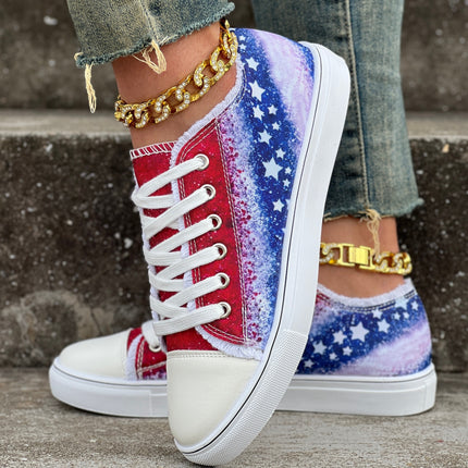 Star Pattern Canvas Sneakers