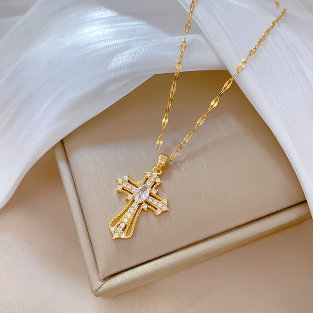 Elegant Cross Pendant Necklace