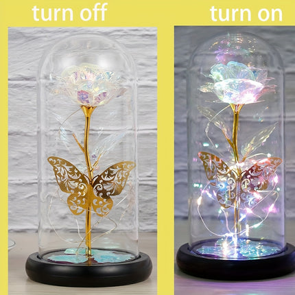 LED Butterfly Rose Lamp – Romantic Light for Special Occasions