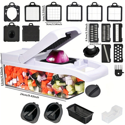 22-in-1 Multifunctional Vegetable Chopper & Slicer Set