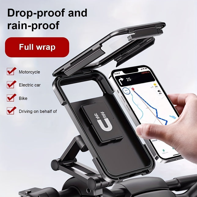 Waterproof 360° Motorcycle Phone Mount – Secure, Adjustable Holder