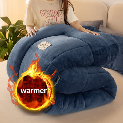 Industrial Sherpa Fleece Quilted Comforter - Thick & Cozy