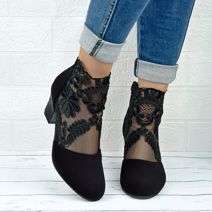 Elegant Lace Ankle Boots