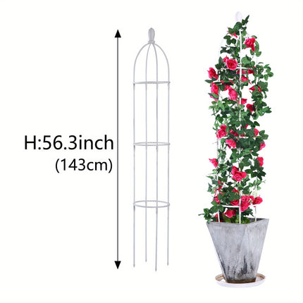 Elegant White Tower Trellis for Climbing Plants & Vines