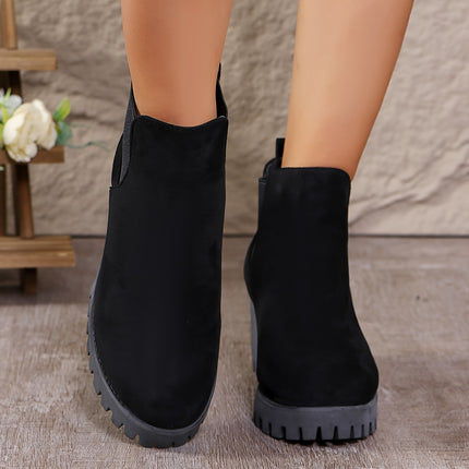 Stylish Chelsea Block Heel Boots