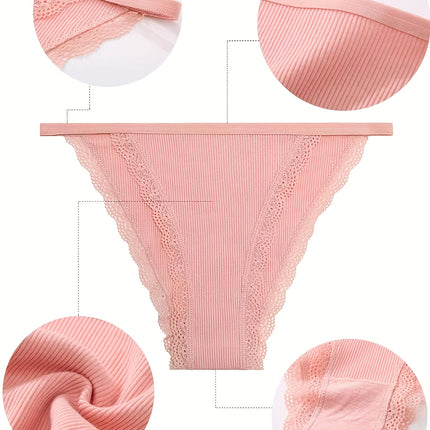6pcs Lace Stitching Intimates