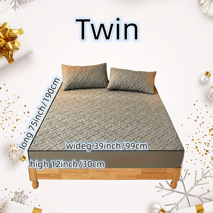 3pcs Waterproof Solid Fitted Sheet Set - 360° Coverage