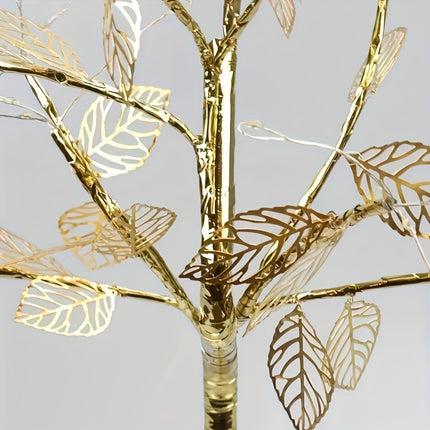 Golden Leaf Tree Lamp - LED Copper Wire Touch Light