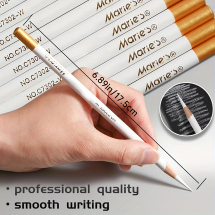 Marie's White Charcoal Pencils Set