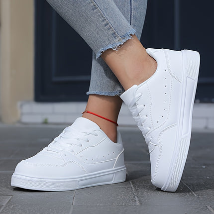Women's Sporty Faux Leather Sneakers