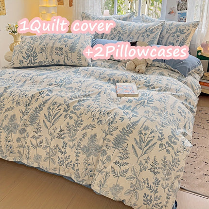 Floral 3-Piece Quilt Cover Set - All-Season Comfort