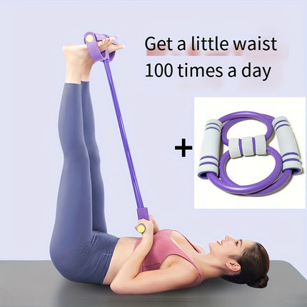 TPE Yoga Resistance Band Set for Fitness & Posture Correction