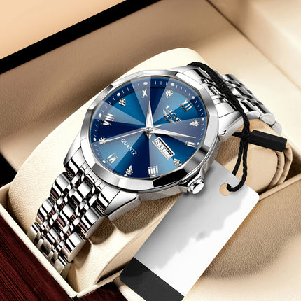 LIGE Luxury Luminous Quartz Watch