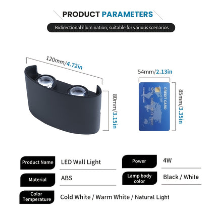 PIBAOGU 4W LED Wall Sconce - Waterproof, Modern Design