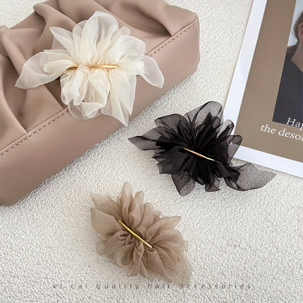 Elegant Flower Hair Clip – Daily Ponytail Accessory