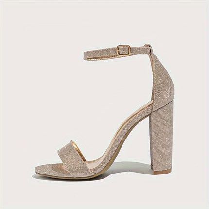 Glam Glittery Strappy Heels