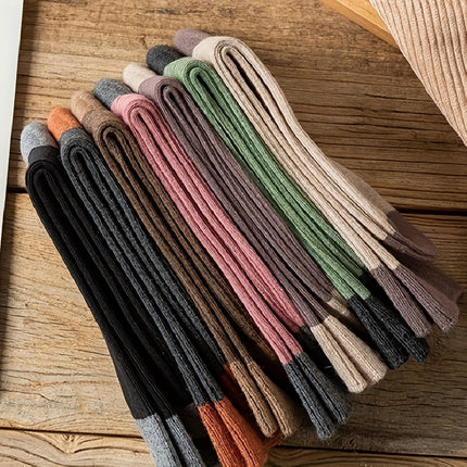 Women's Colorblock Crew Socks (7 Pairs)