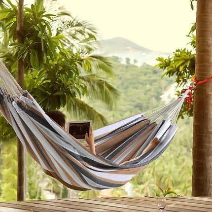 Extra Large Canvas Hammock for Indoor & Outdoor Relaxation