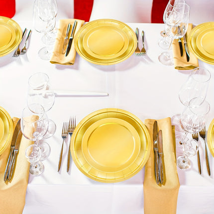 10/20Pcs Golden Disposable  Paper Plates