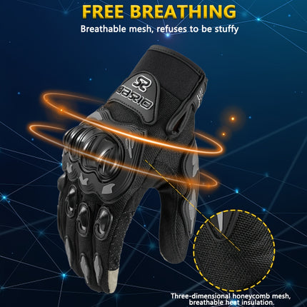 Breathable Summer Motorcycle Gloves – Non-Slip Touch Screen