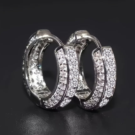 Stylish Circular Zirconia Earrings