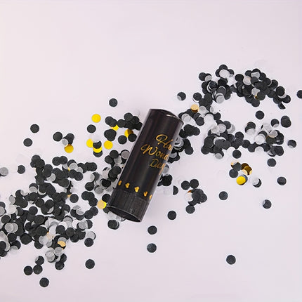 Festive Black and Golden Confetti
