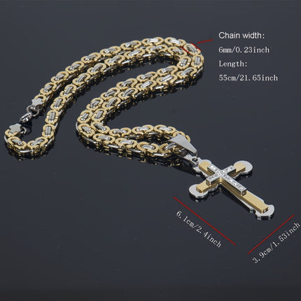 Men's Stainless Steel Pendant Necklace Set