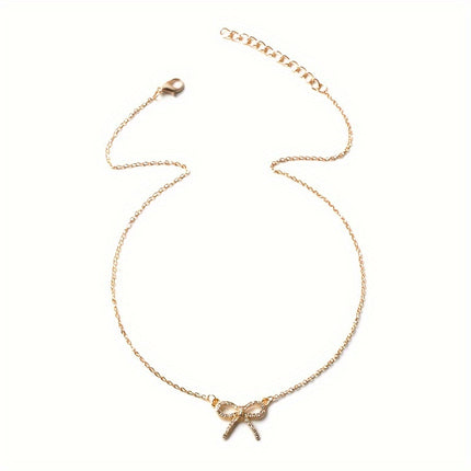 Elegant Bow Pendant Necklace