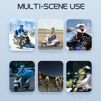 2-in-1 Motorcycle Intercom & Music Helmet Earphone