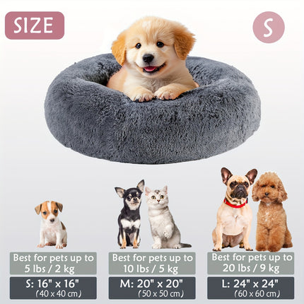 Calming Plush Pet Bed - Monti Bargains