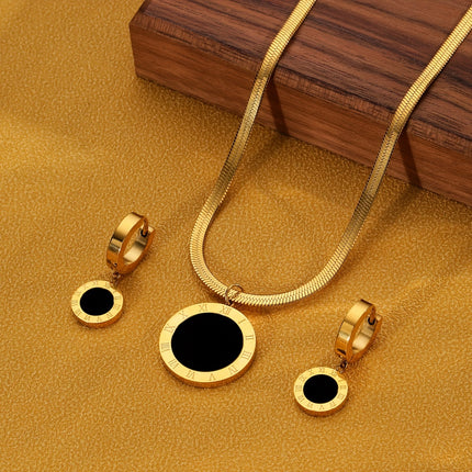 Vintage Stainless Steel Pendant Set