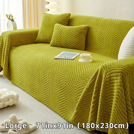 Plush Sofa Cover Blanket – Pet-Friendly, Anti-Slip Furniture Protector